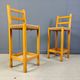 Vintage oak and papercord bar stools, 1960s - vintage bar stools