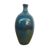 Enamelled terracotta vase, blue