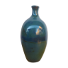 Enamelled terracotta vase, blue