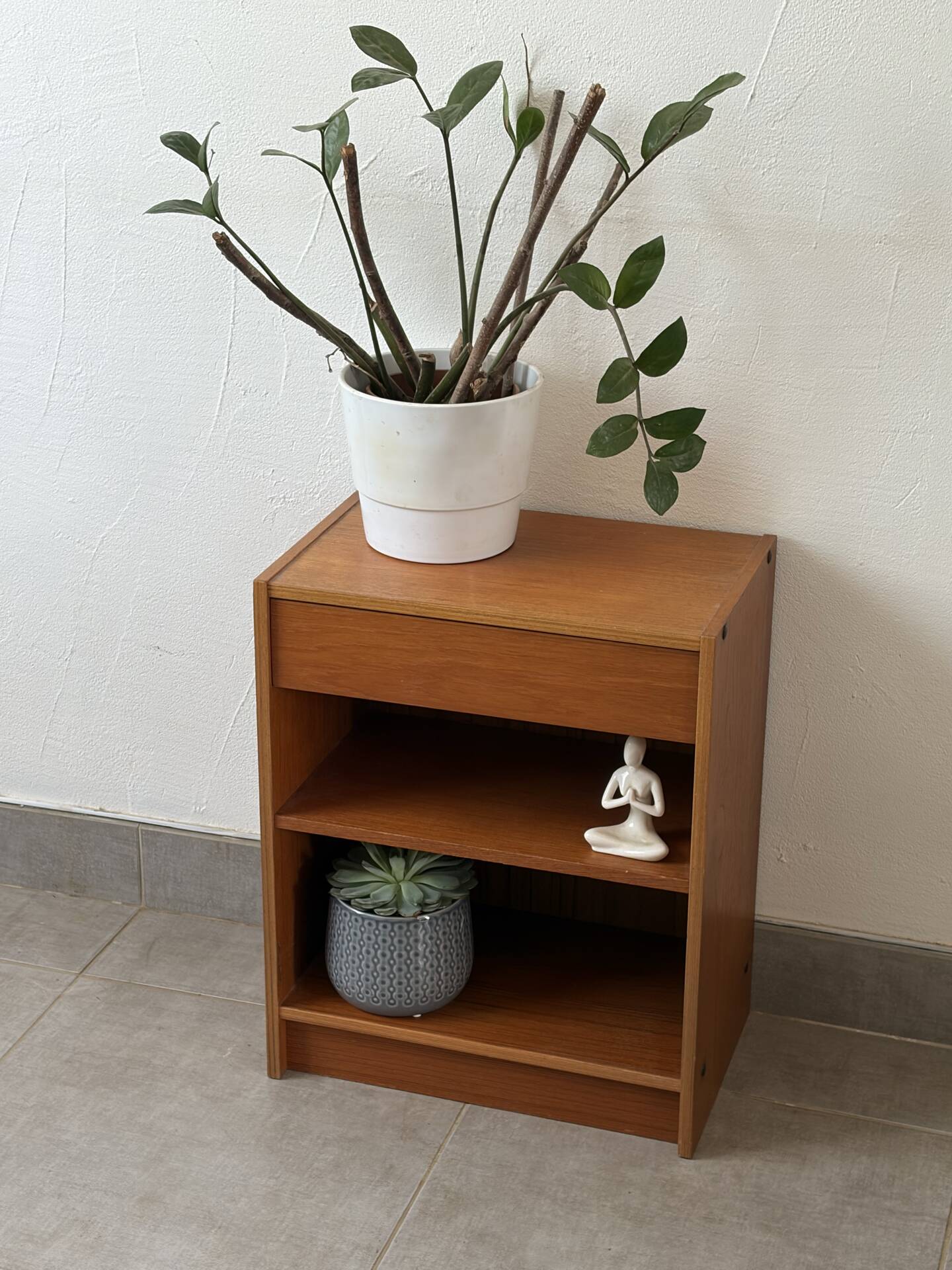 Vintage teak bedside table