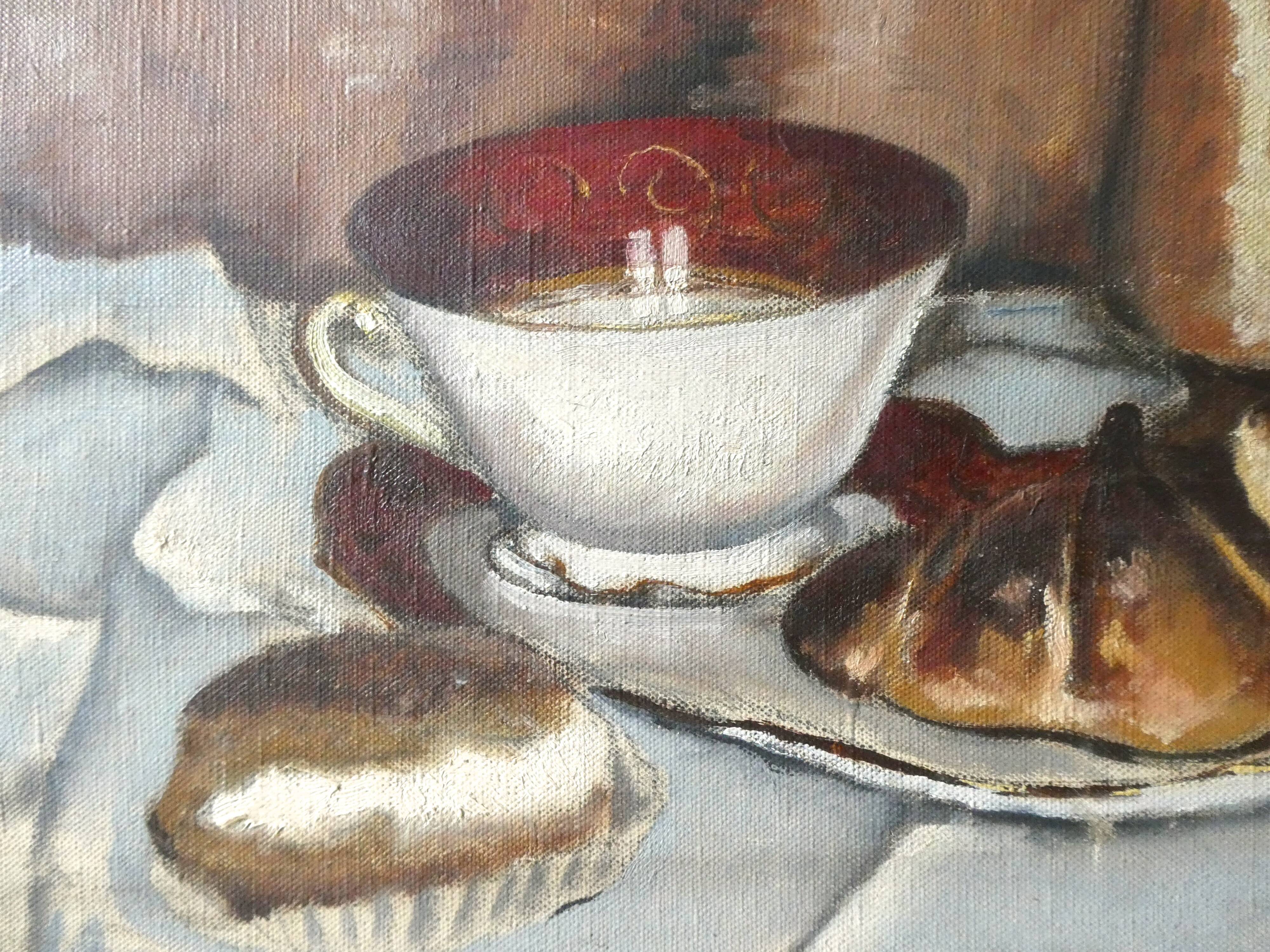 Painting, oil on canvas, still life, Middle twentieth