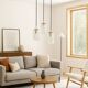 Granada ice glass waterfall pendant light by JT Kalmar 1970