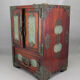 large Wooden Chinese jewelry box decorated with jade plates n°2