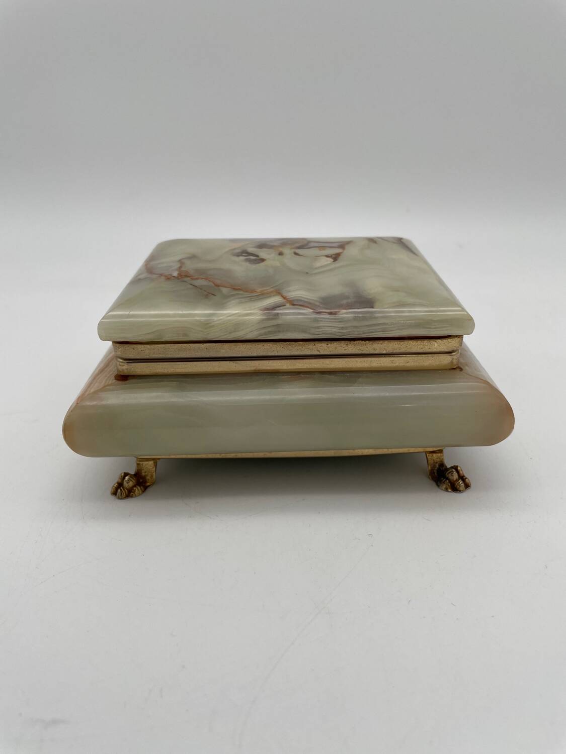 Gold onyx claw jewelry box