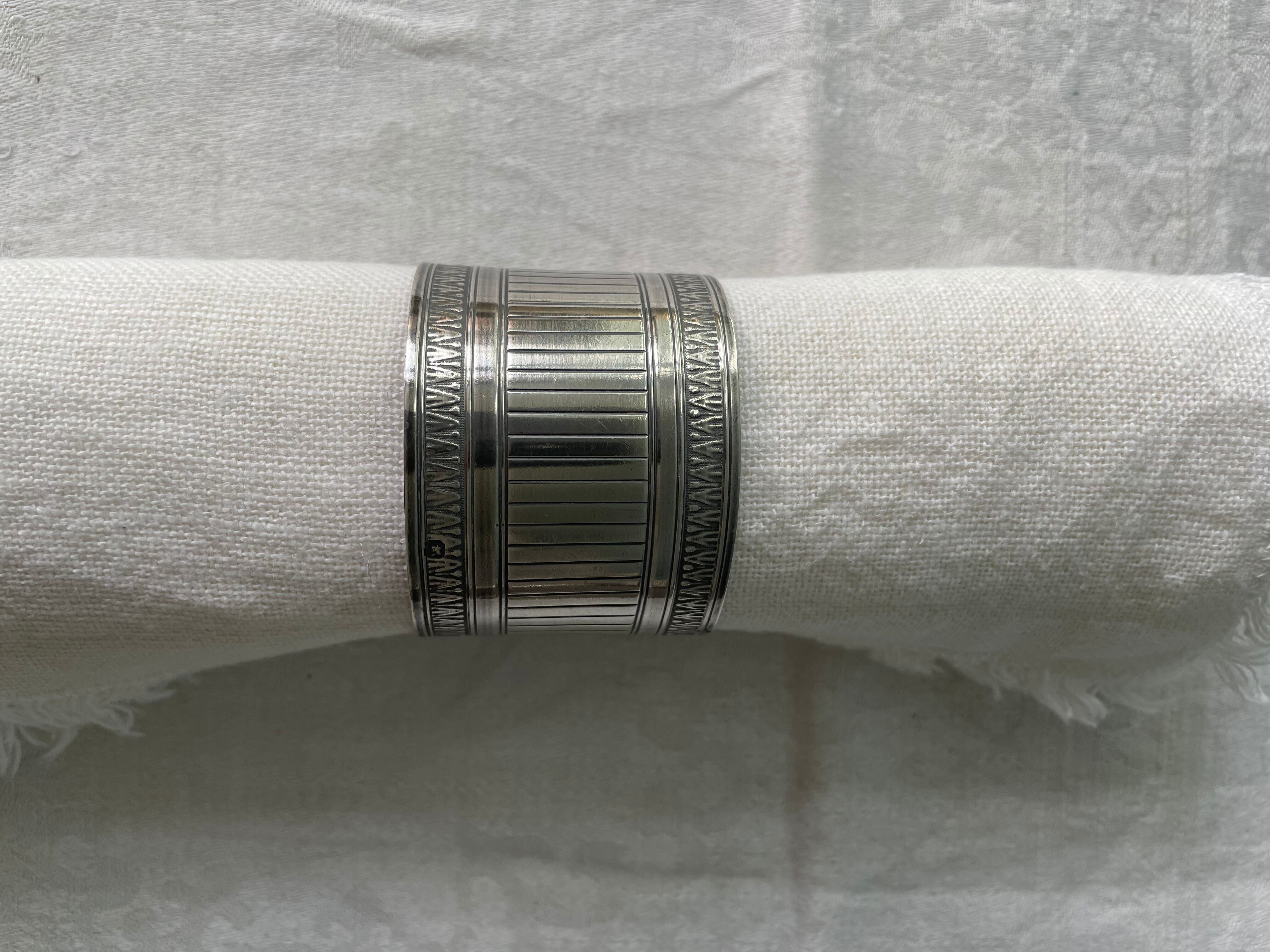 Old silver towel ring