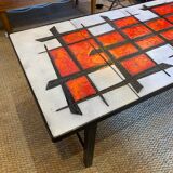 Table basse 1960 Vallauris signée MJR