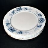 Sarreguemines set of 4 antique Aïda flat plates in earthenware from Sarreguemines U&C 19th century.
