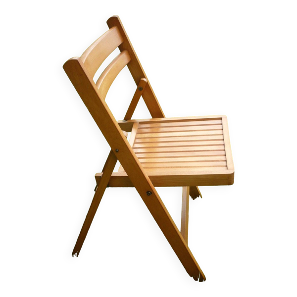 Chaise pliante bois blond vintage — Beyit