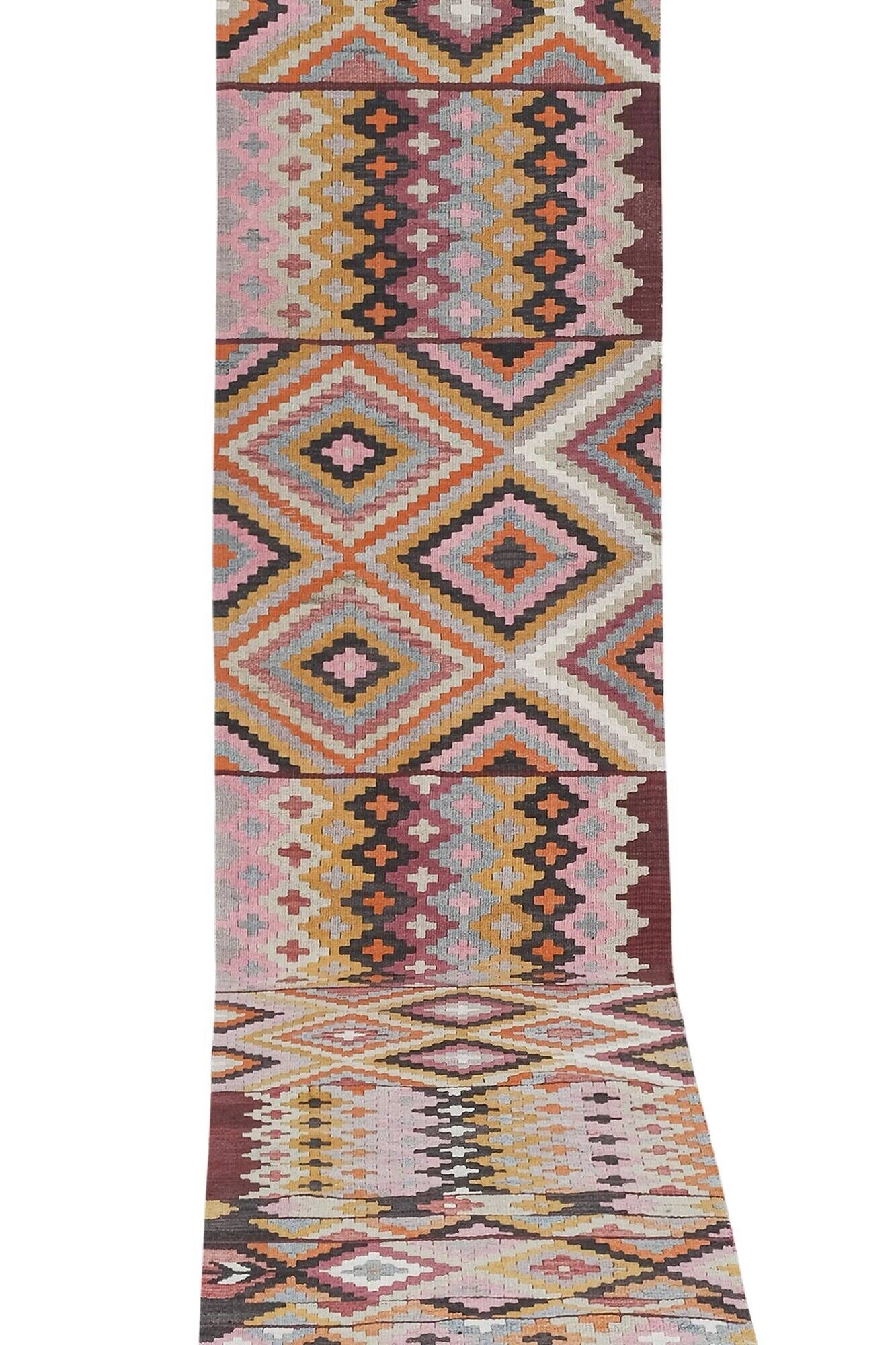 Vintage Turkish hallway rug 78x460 cm