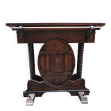 Old Spanish Bar Counter in Solid Pine & Wrought Iron – 1960