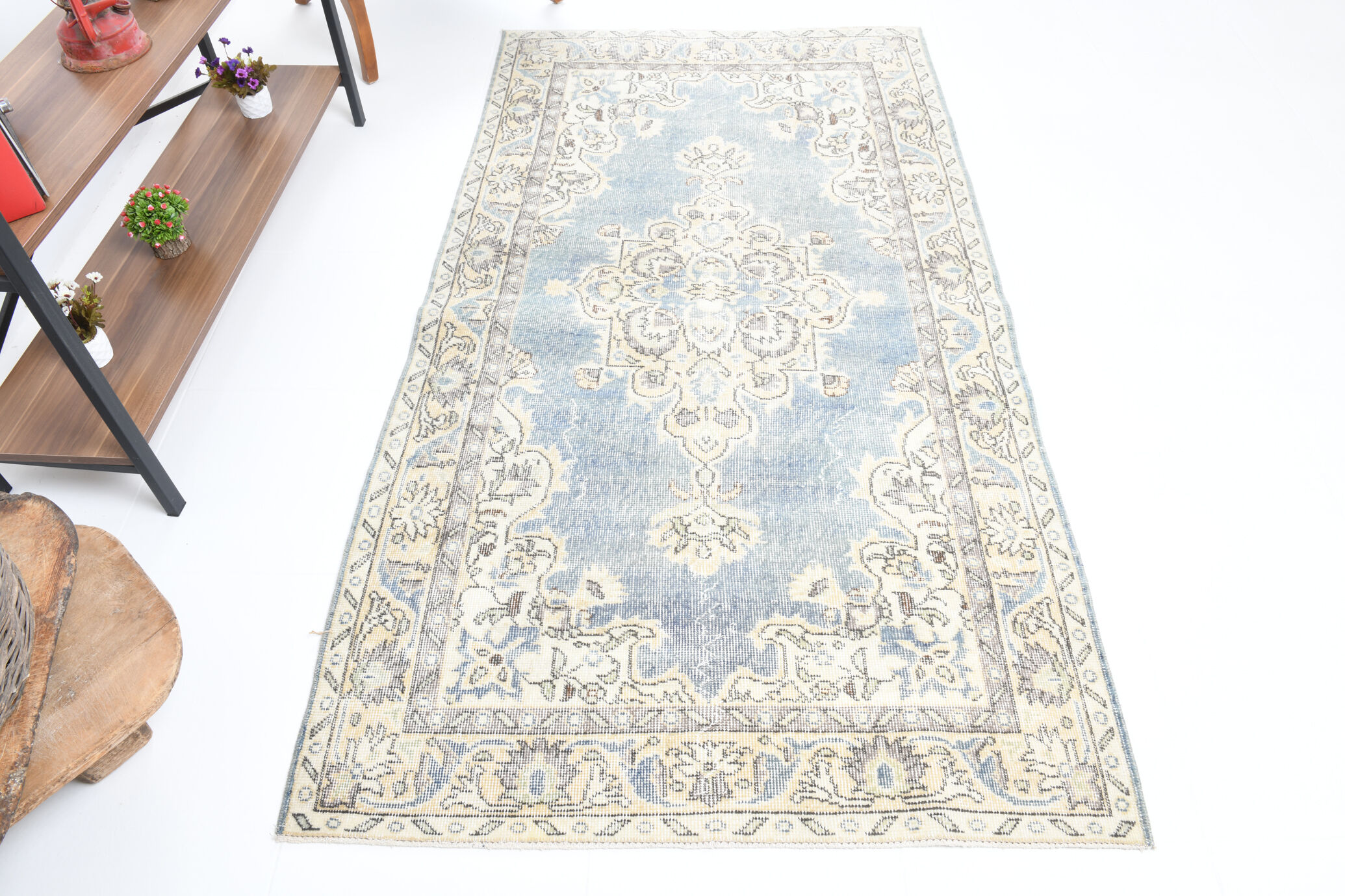 Classic soft blue carpets 216x117cm