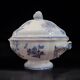 Part of a 25-piece Sarreguemines earthenware dinner service - Purple floral decoration