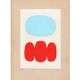 Collection of 9 abstract collages on paper - signed eawy