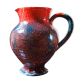 Pichet en céramique des potiers d'Accolay multicolore