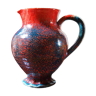 Pichet en céramique des potiers d'Accolay multicolore