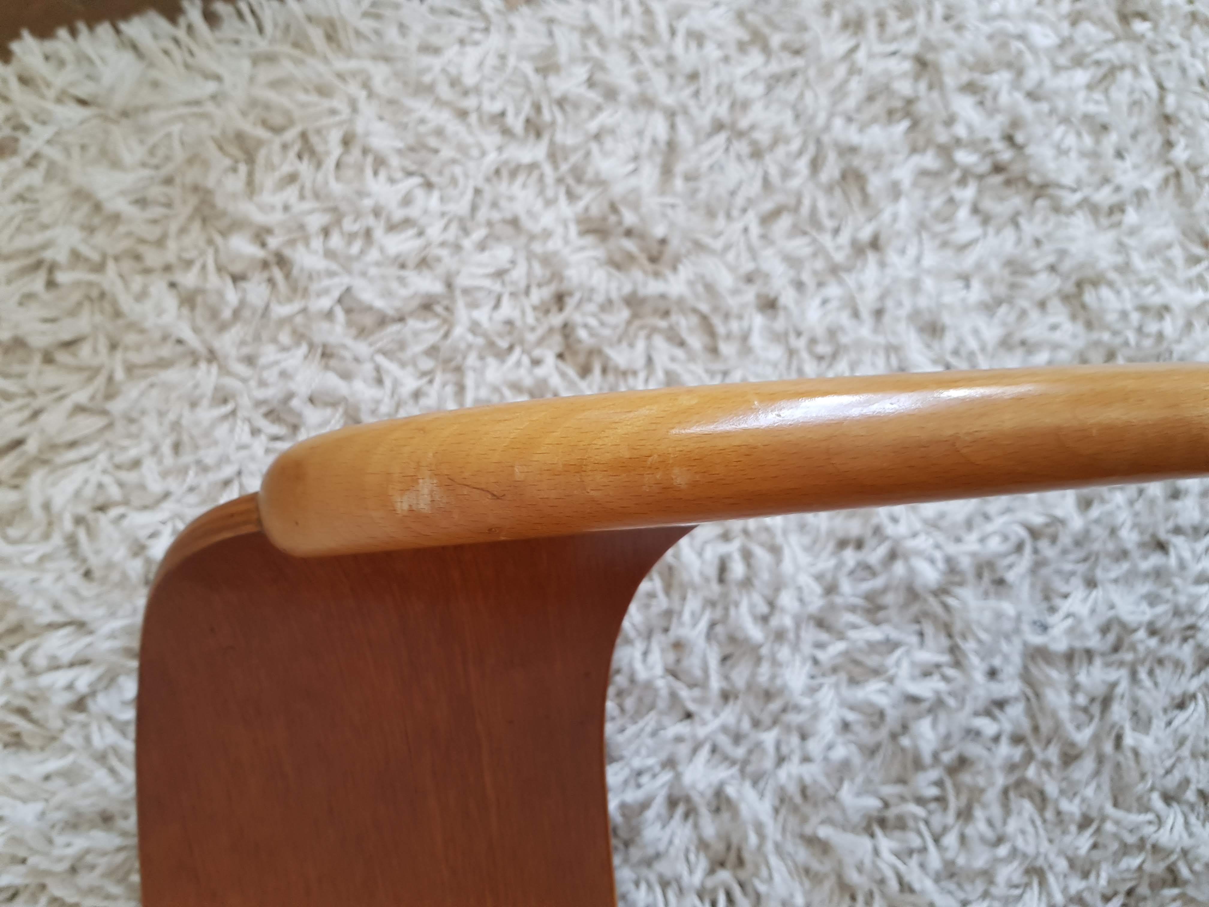 Suite de 4 chaises traineaux Baumann, 1960