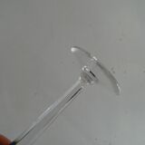 6 Roemer Saint Louis wine glasses in colored lined cut crystal signed