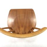 Chaise scandinave "Pinnstol" en teck et en hêtre, Suède, 1960