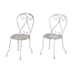 Two iron garden chairs 1950