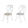 Two iron garden chairs 1950