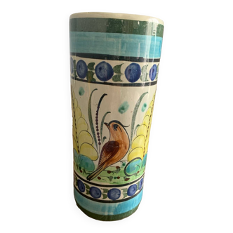 Tonala Mexico bird decoration vase