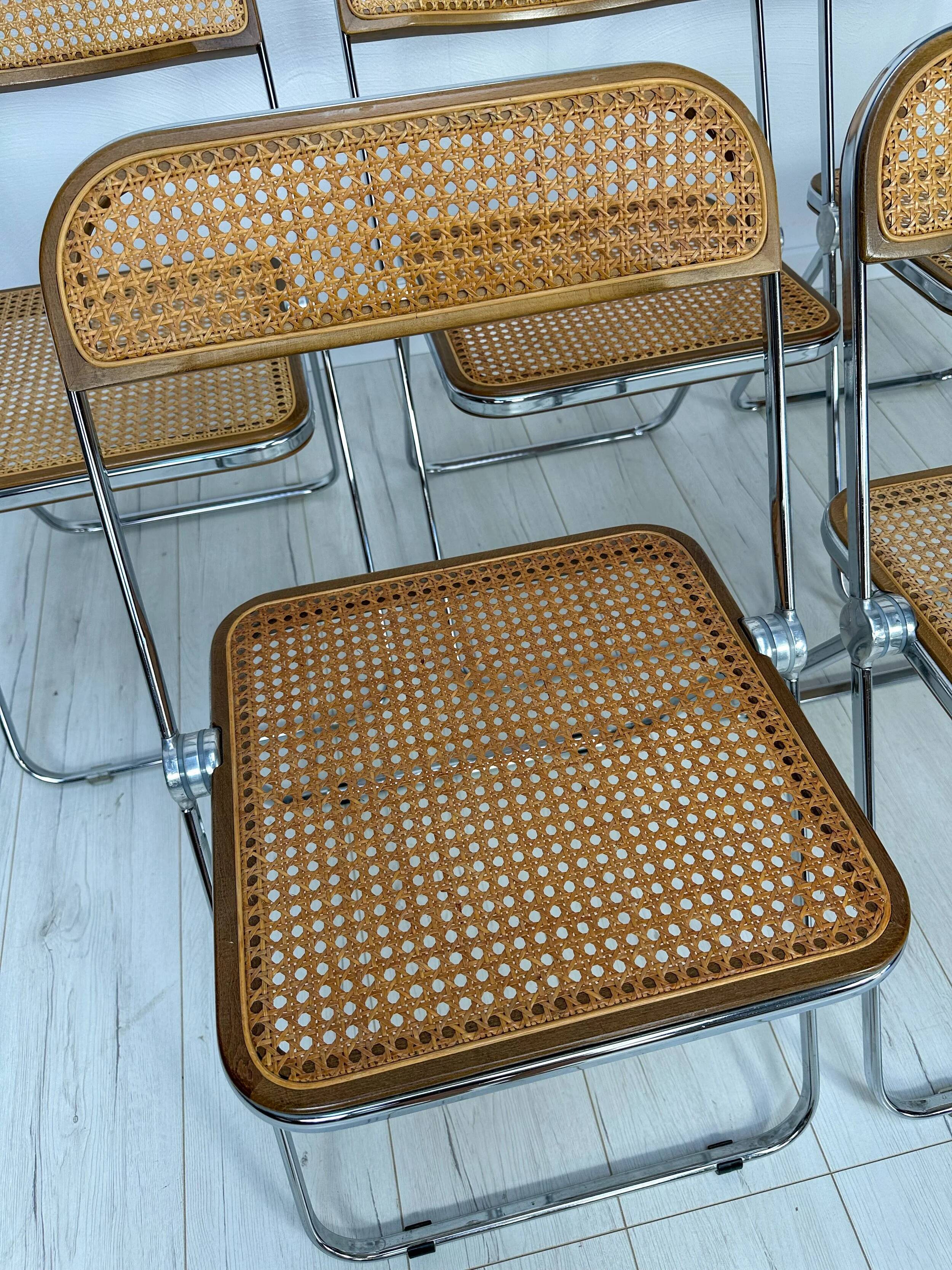 60s Vintage Plia Cane Folding Chair by Giancarlo Piretti - Anonima Castelli