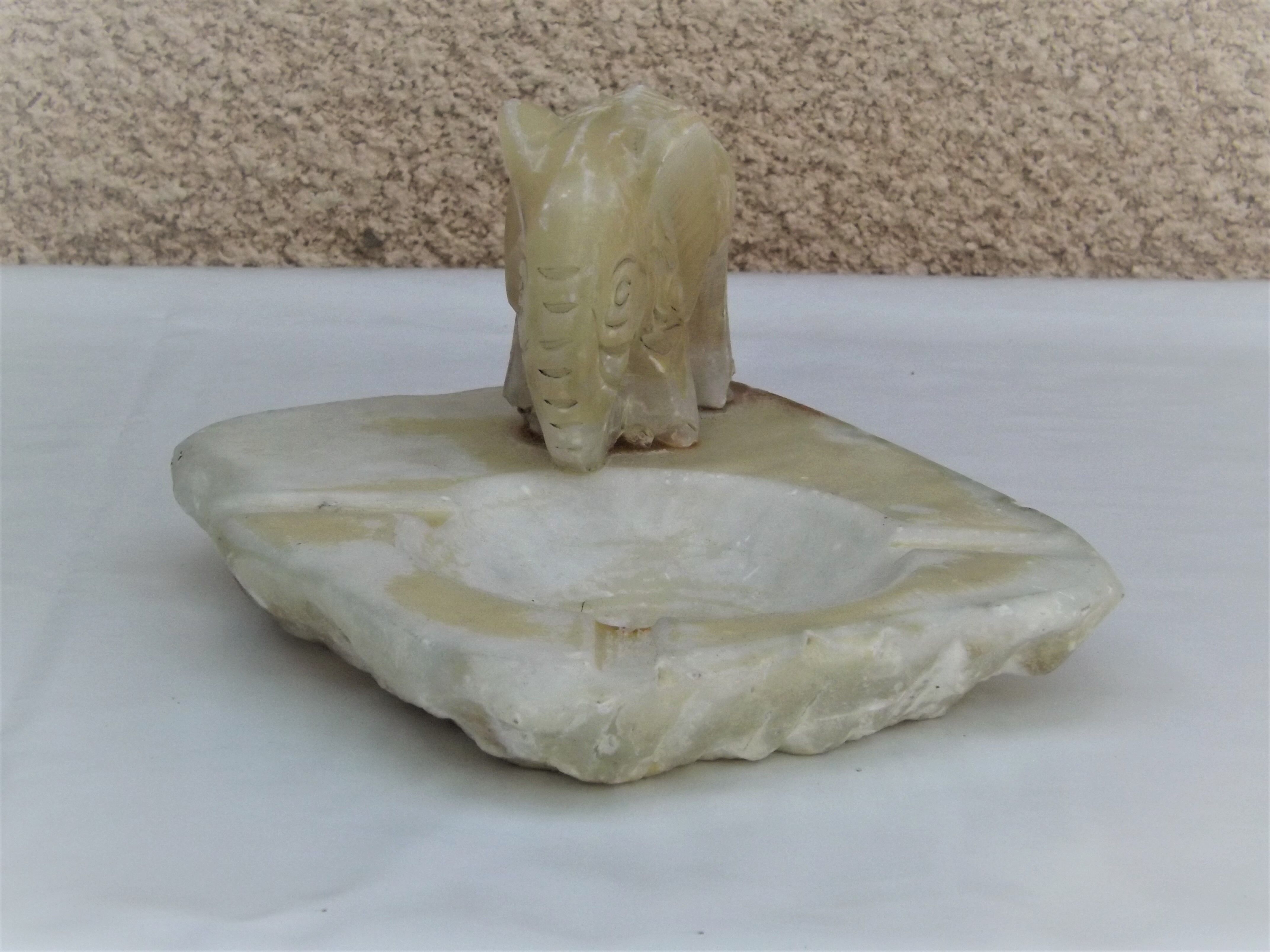 White marble ashtray