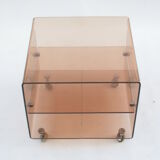 Table d'appoint lucite en plexiglas par Michel Dumas pour Roche Bobois, 1970