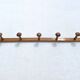 Vintage wall-mounted coat rack in solid wood with 5 hooks - Bistro style