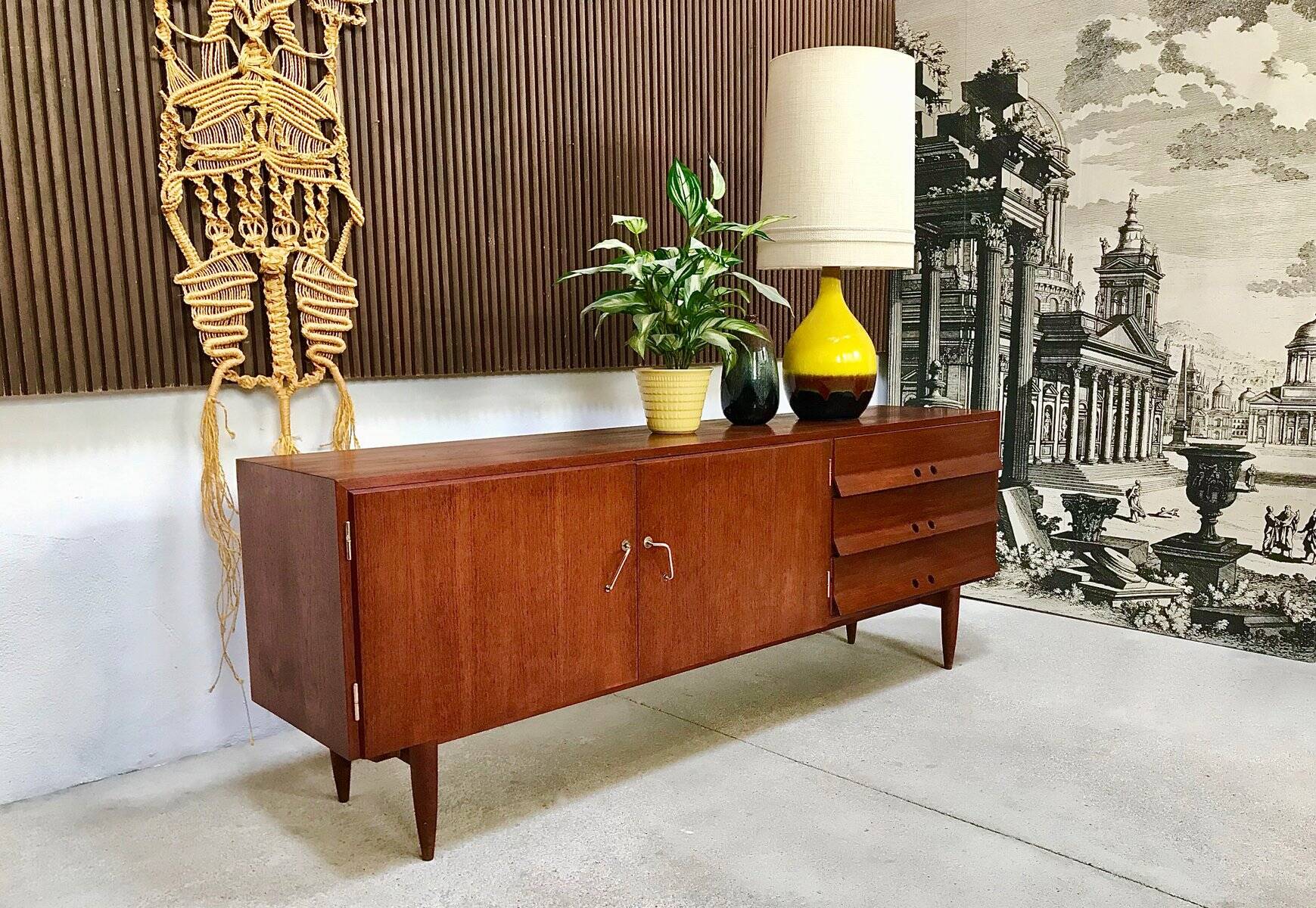 Large glazed ceramic art table lamp from Aro, West-Germany, 1960s
