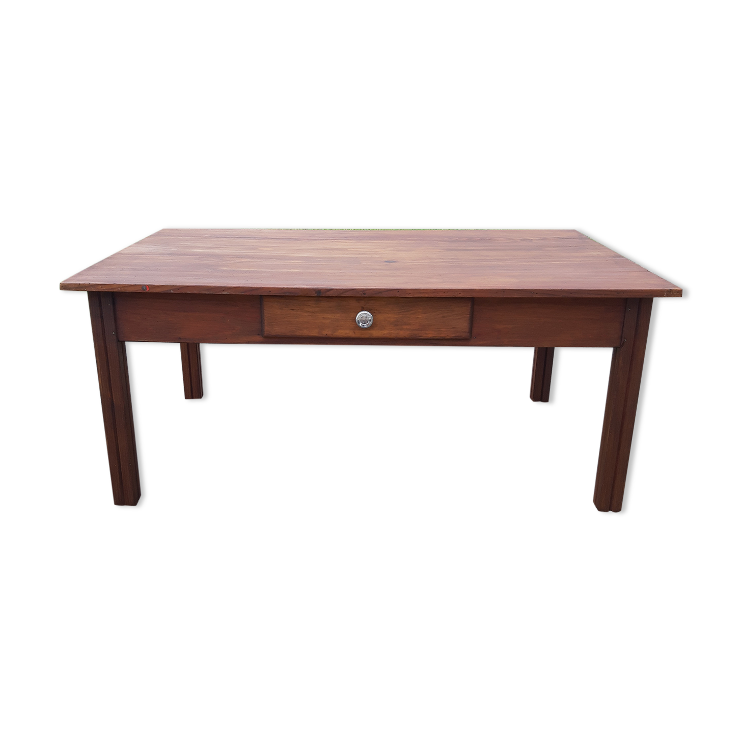Table basse campagnarde en pin 1 tiroir