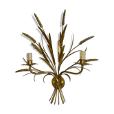 Wall lamp in gilded metal sheaf of wheat 1970s