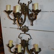 Paire d'appliques style empire en bronze