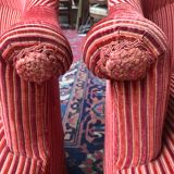 Paire de crapauds tissu velours  1950