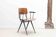 Friso style chair with oak and metal armrests