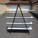 Vintage 80s design compass pyramid bookcase shelf