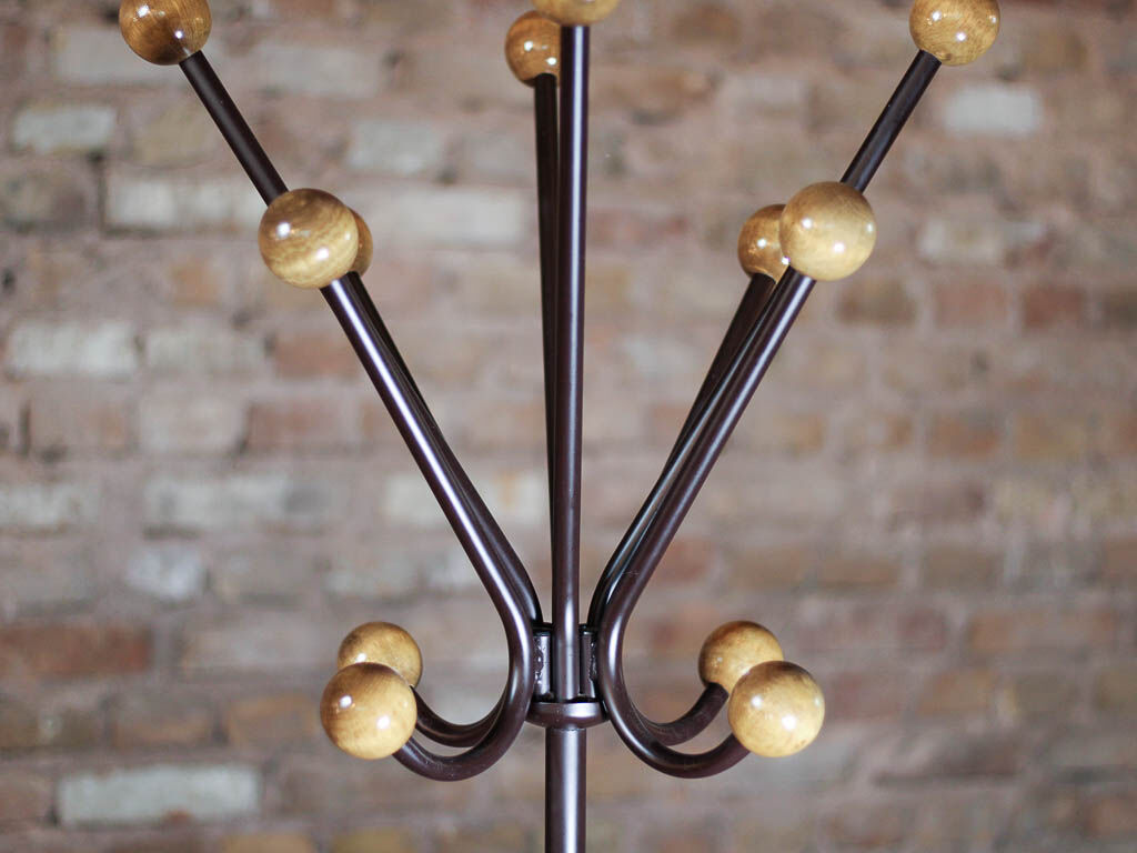 Door coats vintage parrot 12 balls swiveling in wood and steel