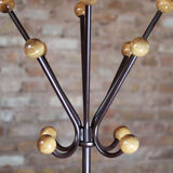 Door coats vintage parrot 12 balls swiveling in wood and steel