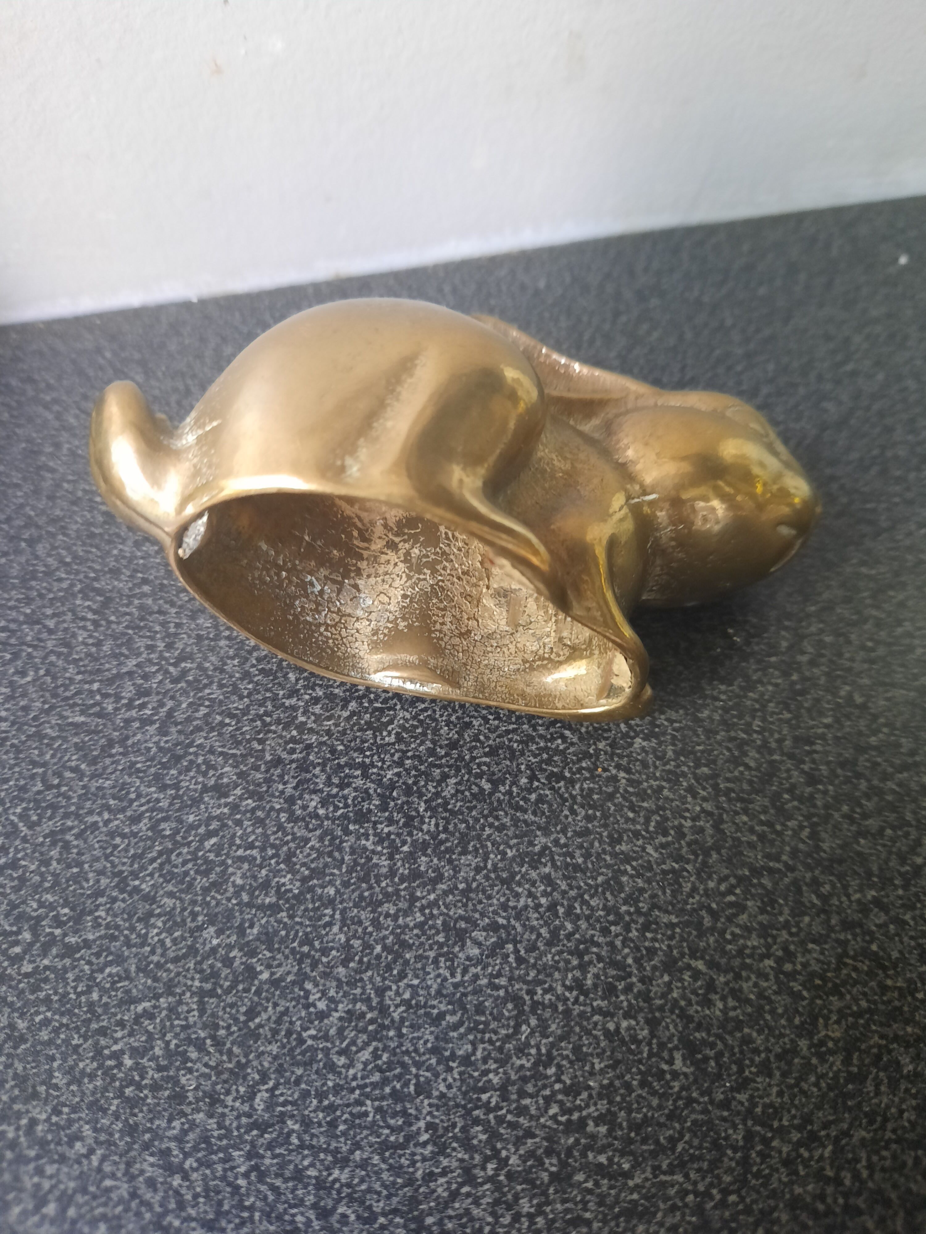 Lapin en laiton doré