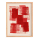abstract painting 30x40cm illustration red signed eawy