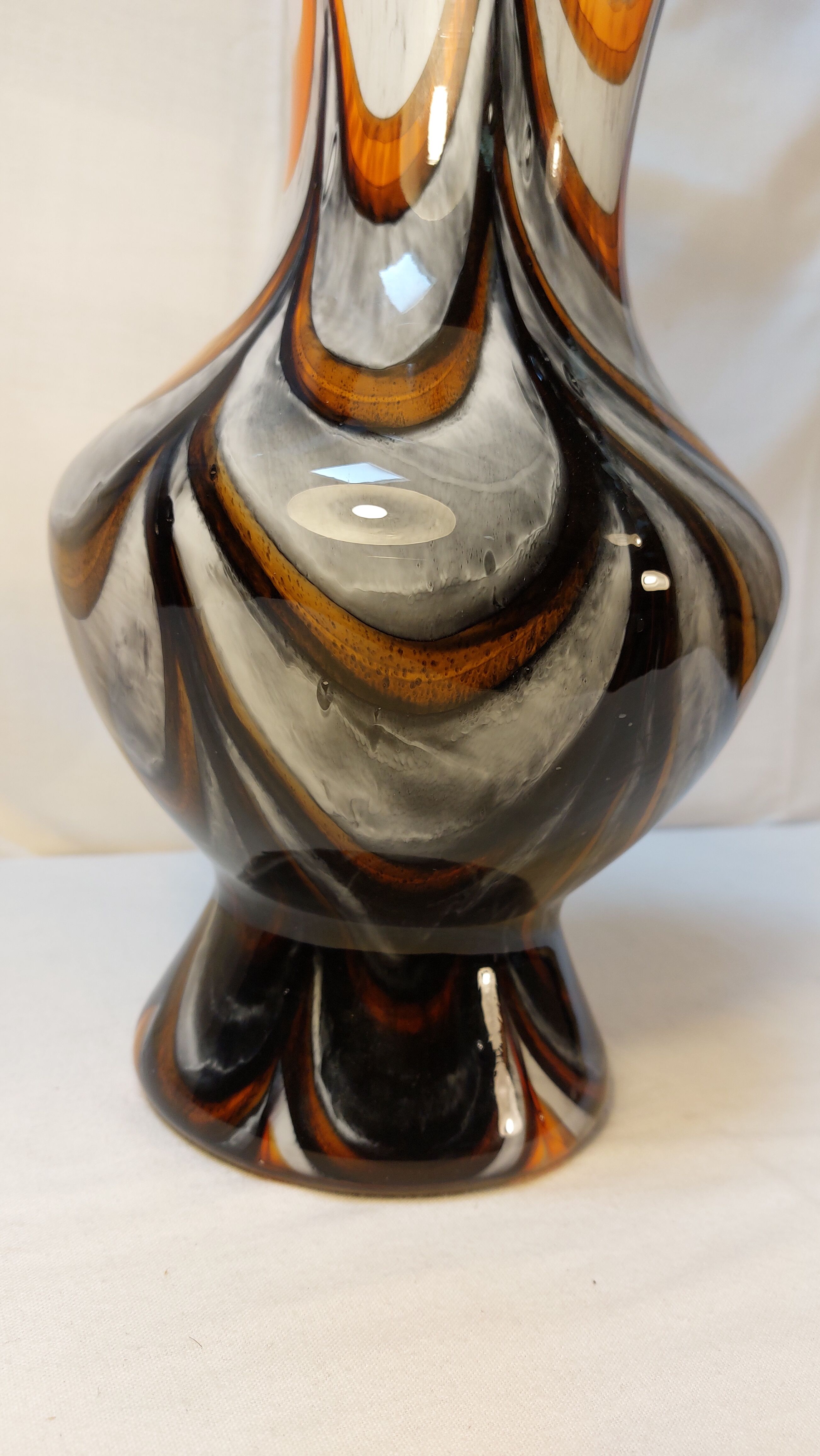 Murano Vase by Carlo Moretti - Marbled Florence Opaline - 70s