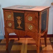 Commode de Maîtrise XVIIIe - Marqueterie de Fleurs - Style Transition