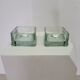 Pair of Lumax glass pockets or ashtrays from the 1960s