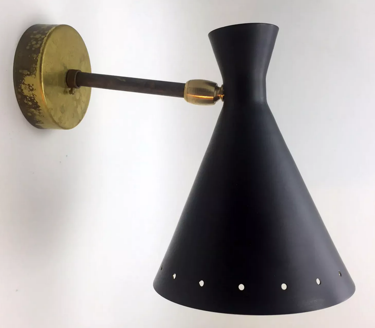 Wall lamp cocotte black interior gold