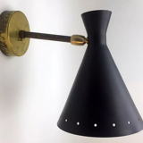 Wall lamp cocotte black interior gold