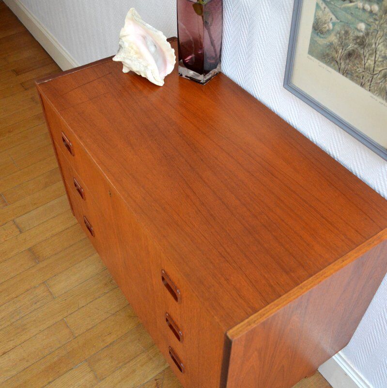 Scandinavian chest of drawers teak vintage 1960