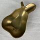 Empty pocket ashtray in pear-shaped brass