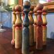 Jeu de 11 quilles bois circa 1930/50