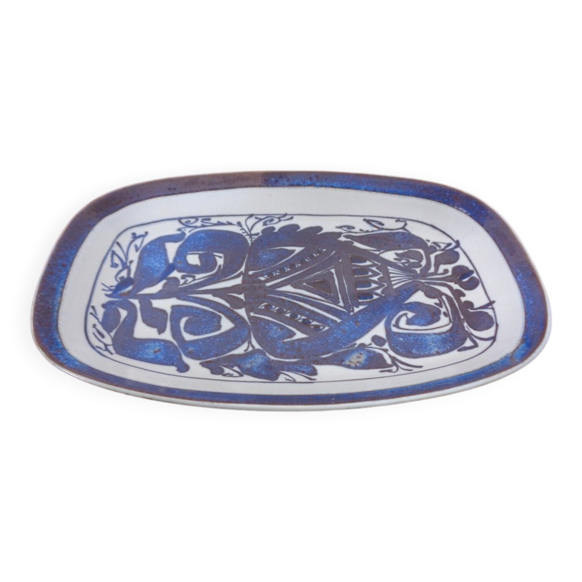 Ceramic 426-2841 Aluminia Plate by Kari Christensen for Royal Copenhagen, Denmark