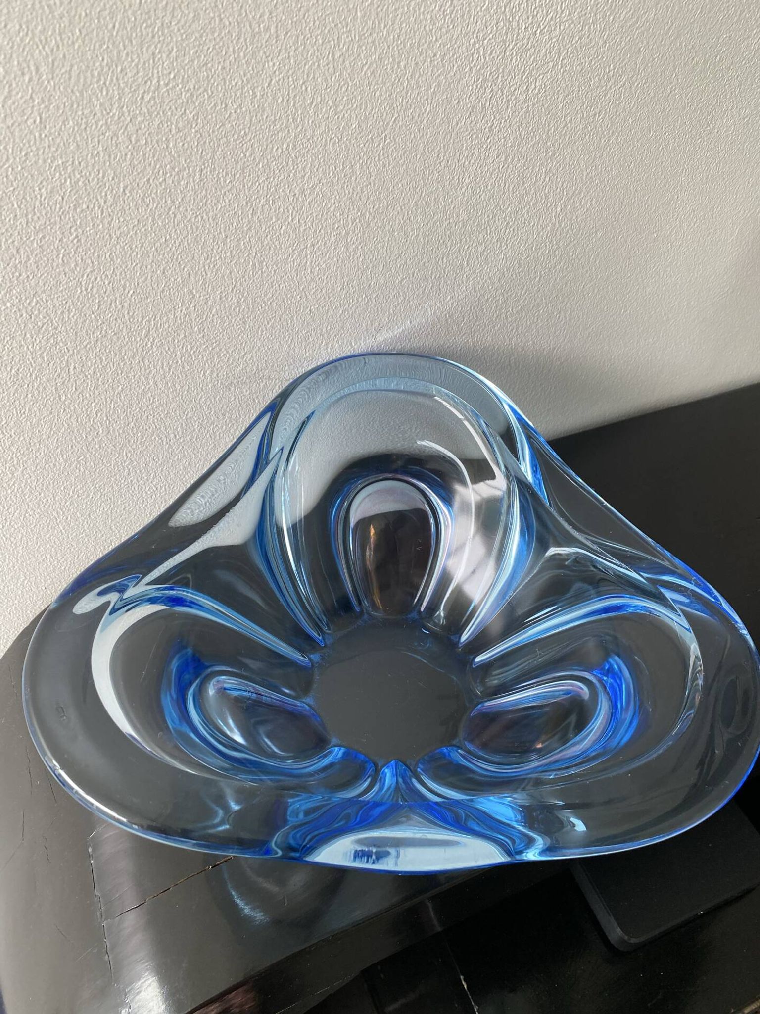 Blue Murano fruit bowl